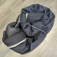 Hvy - Rolled Shoulder Edges Quilt Stable Blanket, tail *xc, mnr dirt?residue & snags, v.faded tag

