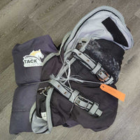 Med? Winter Blanket, neck, 2 legs, tail *gc, repairs, clean, faded, snags, hairy velcro, snags
