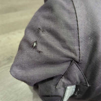 Med? Winter Blanket, neck, 2 legs, tail *gc, repairs, clean, faded, snags, hairy velcro, snags
