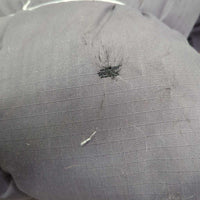 Med? Winter Blanket, neck, 2 legs, tail *gc, repairs, clean, faded, snags, hairy velcro, snags
