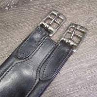 Narrow Padded Leather Girth, 1x els *vgc, clean, mnr stains, hairy seams & creases, older?
