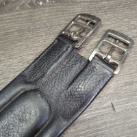 Narrow Padded Leather Girth, 1x els *vgc, clean, mnr stains, hairy seams & creases, older?
