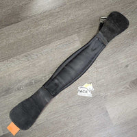 Padded Leather Short - Dressage Girth, 2x els *gc, clean, sticky, stains, stretched els, pulled/loose stitching
