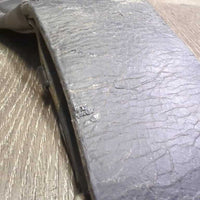 Padded Leather Short - Dressage Girth, 2x els *gc, clean, sticky, stains, stretched els, pulled/loose stitching
