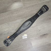Padded Leather Short - Dressage Girth, 2x els *vgc, clean, older, mnr creases & rubs

