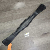 Padded Leather Short - Dressage Girth, 2x els *vgc, clean, older, mnr creases & rubs
