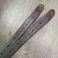 Pr Stirrup Leathers *gc, clean, stains, xholes, UNEVEN, stretched, sticky
