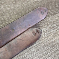Pr Stirrup Leathers *gc, clean, stains, xholes, UNEVEN, stretched, sticky
