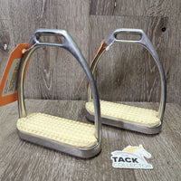 Hvy Fine Stirrup Irons, grips *gc, clean, rubs, scratches, stains, scrapes
