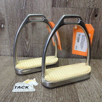 Hvy Fine Stirrup Irons, grips *gc, clean, rubs, scratches, stains, scrapes

