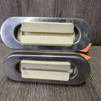 Hvy Fine Stirrup Irons, grips *gc, clean, rubs, scratches, stains, scrapes

