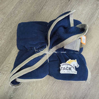 Fleece Cooler, "Northfield Farm" tail *gc, clean, hair, clumpy, rubs, pills, rough binding edges/corneres, older
