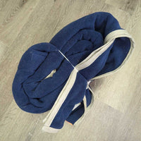 Fleece Cooler, "Northfield Farm" tail *gc, clean, hair, clumpy, rubs, pills, rough binding edges/corneres, older
