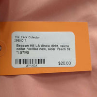 LS Show Shirt, velcro collar *xc/like new, older
