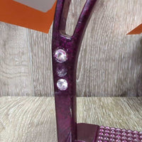 Pr Metal Wide Base Stirrup Irons, bling *gc, clean, missing bling, chipped paint, mnr residue, scuffs, rubs
