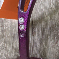 Pr Metal Wide Base Stirrup Irons, bling *gc, clean, missing bling, chipped paint, mnr residue, scuffs, rubs
