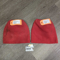 2 Fleece Stirrup Iron Covers, elastic top *gc, v.dirty, hairy, gunky, rubs, stains
