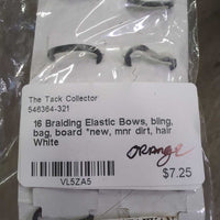 16 Braiding Elastic Bows, bling, bag, board *new, mnr dirt, hair
