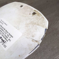 Square-Round #3 Show Number Holder, 9 numbers (1-0) *fair, 0 elastics, cracked torn holder, dirt, hair, stains, scuffs
