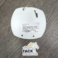 Square-Round #3 Show Number Holder, 8 numbers (1-0), 1 elastic *gc/fair, dirt, stains, scuffs, mnr hair

