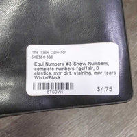 #3 Show Numbers, complete numbers *gc/fair, 0 elastics, mnr dirt, staining, mnr tears
