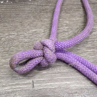 Nylon Rope Halter, braided nose *gc, missing bling, glue, stained, mnr dirt, tears, frays, threads
