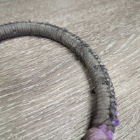 Nylon Rope Halter, braided nose *gc, missing bling, glue, stained, mnr dirt, tears, frays, threads
