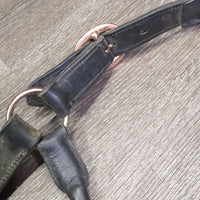 Padded Leather Halter, adj, snap *gc, dirty, film, removed bling
