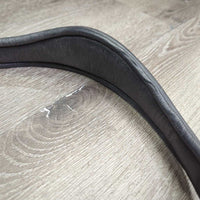 Padded Leather Halter, adj, snap *gc, dirty, film, removed bling
