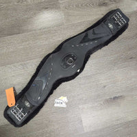 Contoured Short Girth, fleece liner, 2xels, dring *vgc, clean, bent edge, rubs, hair, residue
