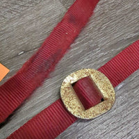 Nylon Trailer Tie, quick release, bull snap *gc, rust, sniff release, rubbed, frays, mnr stains, dirt, hair
