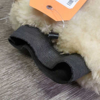 Sheepskin Grooming Mitt *vgc/gc, stiff, stained, dingy, hair, dirt
