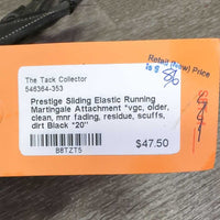 Sliding Elastic Running Martingale Attachment *vgc, older, clean, mnr fading, residue, scuffs, dirt
