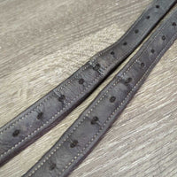 Narrow Soft Nylon Lined Stirrup Leathers *vgc, dents, rubs, scrapes, mnr stretched holes

