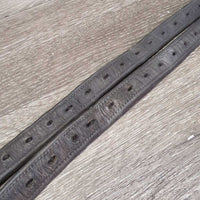 Narrow Soft Nylon Lined Stirrup Leathers *vgc, dents, rubs, scrapes, mnr stretched holes
