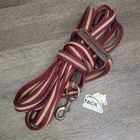 Padded Nylon Web Lunge Line, swivel *gc, dirt, smell, rusted, snags, pills, rubs, mnr hair
