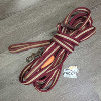 Padded Nylon Web Lunge Line, swivel *gc, dirt, smell, rusted, snags, pills, rubs, mnr hair
