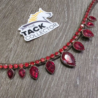 Teardrop U Shaped Narrow Leather & Bling Browband *vgc, mnr film/dirt
