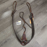 1.75" Narrow Double Leather Breastcollar, snaps *gc, dirty, film, rubs, dry, scrapes, xholes, hairy, clumpy
