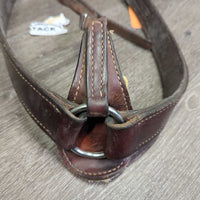 1.75" Narrow Double Leather Breastcollar, snaps *gc, dirty, film, rubs, dry, scrapes, xholes, hairy, clumpy
