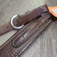 1.75" Narrow Double Leather Breastcollar, snaps *gc, dirty, film, rubs, dry, scrapes, xholes, hairy, clumpy
