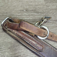 1.75" Narrow Double Leather Breastcollar, snaps *gc, dirty, film, rubs, dry, scrapes, xholes, hairy, clumpy
