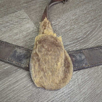 1.75" Narrow Double Leather Breastcollar, snaps *gc, dirty, film, rubs, dry, scrapes, xholes, hairy, clumpy
