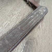 1.75" Narrow Double Leather Breastcollar, snaps *gc, dirty, film, rubs, dry, scrapes, xholes, hairy, clumpy
