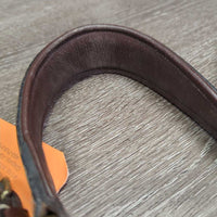 FS Padded Adjustable Leather & Elastic Breastplate, Snaps *vgc/gc, mnr dirt, rubs, scrapes & faded spots, oxidized
