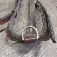 FS Padded Adjustable Leather & Elastic Breastplate, Snaps *vgc/gc, mnr dirt, rubs, scrapes & faded spots, oxidized
