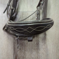 FS Rsd Monocrown Bridle, Nunn Finer Rubber Reins *vgc/gc, NO Flash, dirty, xholes, scratches, scrapes
