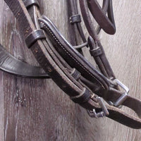 FS Rsd Monocrown Bridle, Nunn Finer Rubber Reins *vgc/gc, NO Flash, dirty, xholes, scratches, scrapes
