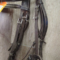 FS Rsd Monocrown Bridle, Nunn Finer Rubber Reins *vgc/gc, NO Flash, dirty, xholes, scratches, scrapes
