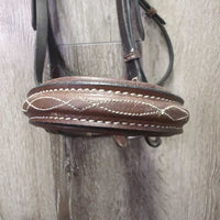 Rsd/FS Bridle, Braided Reins *gc/vgc, clean & dirt residue/film, stiff, dry, mnr scratches, scrapes & rubs
